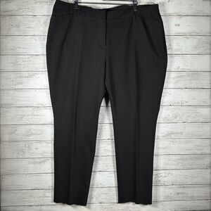 Amanda + Chelsea Career Workwear Black Straight Leg Pants 20W